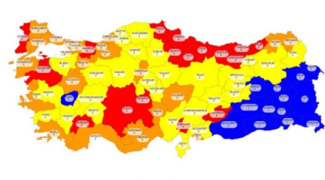 Risk değerlendirme kriterlerine göre 4 kategoriye ayrıldı