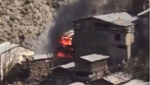 Yusufeli'nde yangın acısı