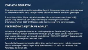 BB Erzurumspor'dan hakem Suat Arslanboğa'ya tepki