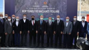 Kop Dağı'nda yapımı süren tüneldeki kazı işleminin yüzde 58'i tamamlandı