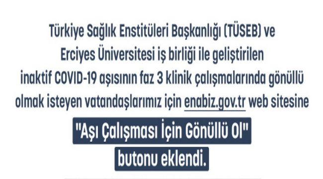 Yerli aşıya gönüllü...