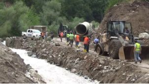 Selde kaybolan işçiyi arama çalışmaları devam ediyor