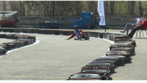 Erzurum'da Tekerlekli kızak yarışları