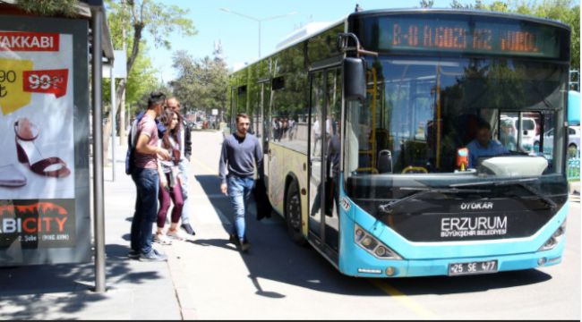 Erzurum'da şehiriçi toplu ulaşıma zam