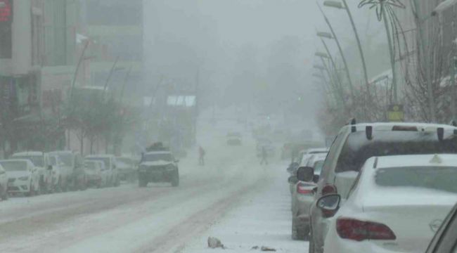 Erzurum'da kar ve tipi etkili oluyor