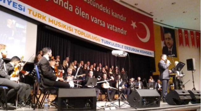 Türkülerle Erzurum Konseri yoğun ilgi gördü