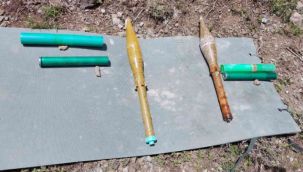 Karayazı'da roketatar mühimmatı ele geçirildi