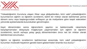 Vakfı Üniversitelerine "ücret" uyarısı