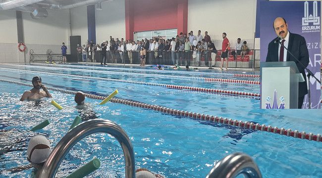Aziziye Belediyesi'nin Yarı Olimpik Yüzme Havuzu