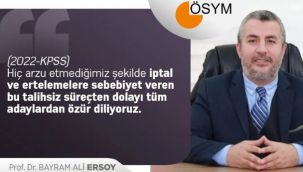 KPSS iptal, özür ve...