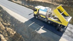 O makineler Erzurum'da asfaltlamaya başladı