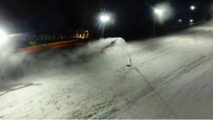 Palandöken'de kayak sezonu için suni karlama çalışmaları başladı