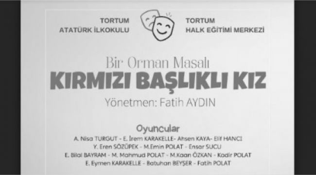 Tortum'da öğrencilerden "Kırmızı Başlıklı Kız"