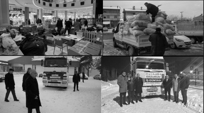 Erzurum'dan yardımlar sürüyor