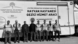 Üniversitenin gezici hayvan hastanesi deprem bölgesinde