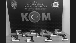 Bu tabancalar Erzurum'da ele geçirildi