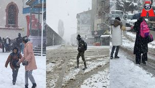 Erzurum'da kar ve fırtına etkili oldu