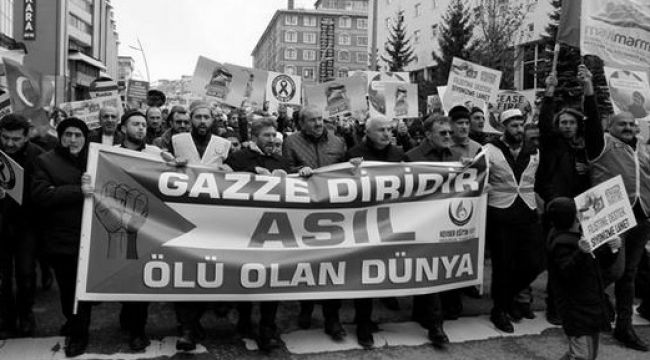 Zalim İsrail Erzurum'da protesto edildi