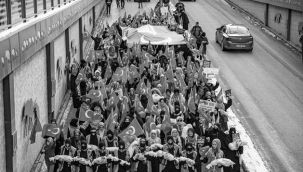 Şehitler ve Gazze için yürüyüş