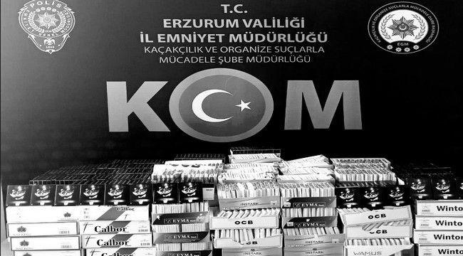 Erzurum'da kaçak sigara operasyonu