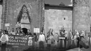 Erzurum'da sessiz yürüyüş