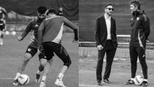 Mavi-Beyazlı ekip antrenmanda