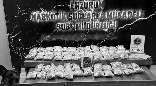 Erzurum'da narkotik operasyon