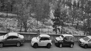 Erzurum'daki araçlar, mevsimin ilk karı ile tanıştı