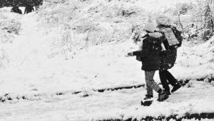 Erzurum'da kar tatili