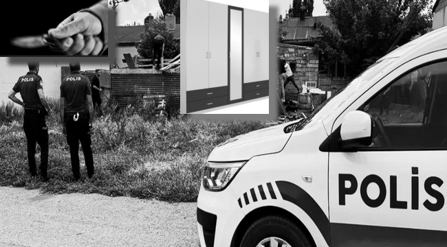 Polise bıçak çeken şüpheli, yatak odası dolabında yakalandı