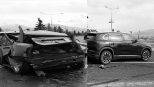 Erzurum Havalimanı yolunda zincirleme trafik kazası