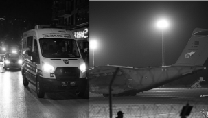 Şehitlerimizin naaşları Türkiye'ye getirildi