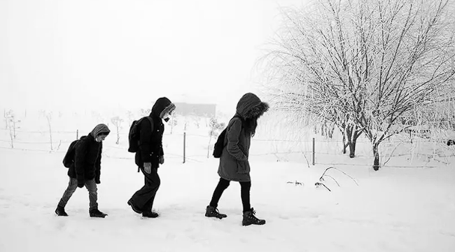 Erzurum'da okullara kar tatili