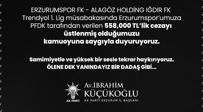 "Cezayı biz ödeyeceğiz"