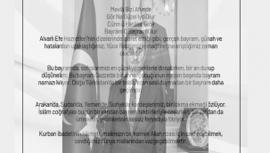 Vali Baruş'tan Kurban Bayramı mesajı