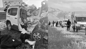 Hınıs'ta trafik kazası;3 ölü, 4 yaralı