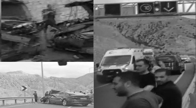 Pirinkayalar Tünel çıkışında trafik kazası