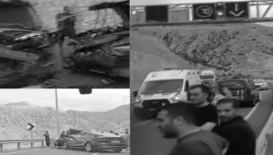 Pirinkayalar Tünel çıkışında trafik kazası